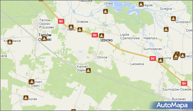 mapa Otmice, Otmice na mapie Targeo