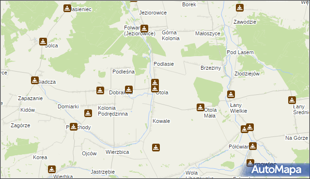 mapa Otola, Otola na mapie Targeo