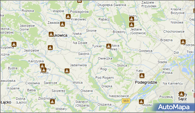 mapa Owieczka, Owieczka na mapie Targeo