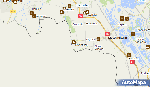 mapa Owsiszcze, Owsiszcze na mapie Targeo