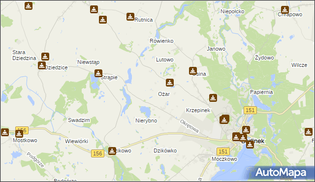 mapa Ożar, Ożar na mapie Targeo