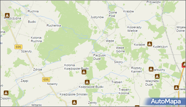 mapa Paczuski Duże, Paczuski Duże na mapie Targeo