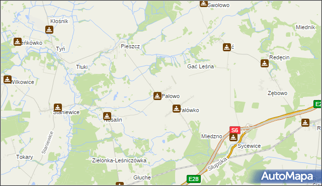 mapa Pałowo, Pałowo na mapie Targeo