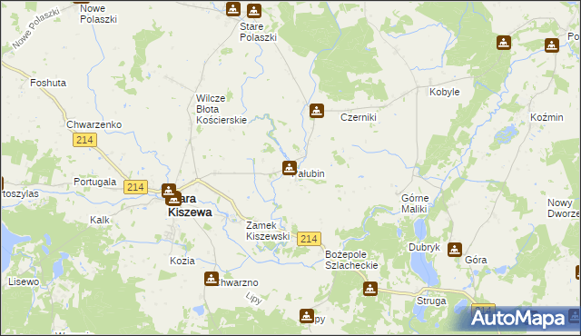 mapa Pałubin, Pałubin na mapie Targeo