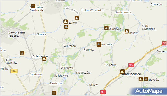 mapa Panków, Panków na mapie Targeo