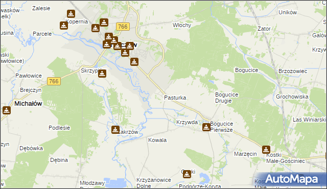 mapa Pasturka, Pasturka na mapie Targeo