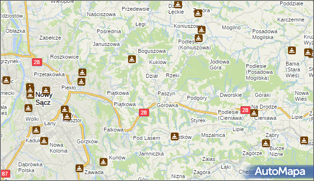 mapa Paszyn, Paszyn na mapie Targeo