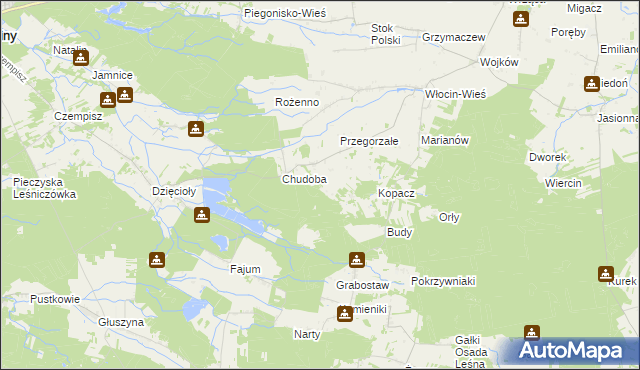 mapa Pęczek, Pęczek na mapie Targeo