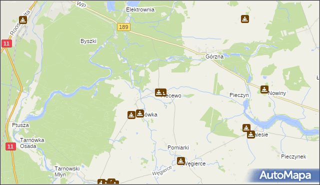 mapa Piecewo gmina Tarnówka, Piecewo gmina Tarnówka na mapie Targeo