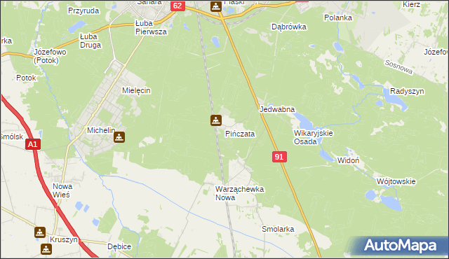 mapa Pińczata, Pińczata na mapie Targeo
