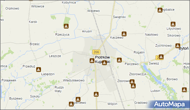 mapa Piotrków Kujawski, Piotrków Kujawski na mapie Targeo
