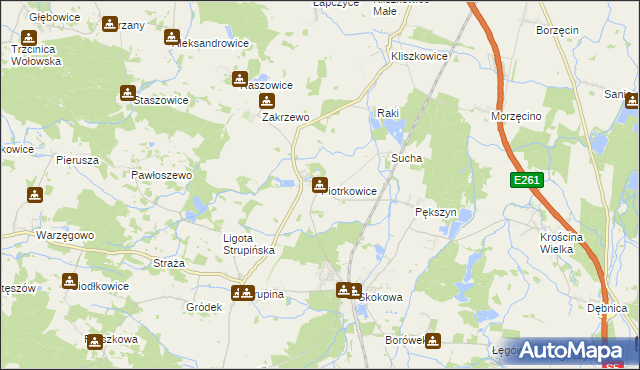 mapa Piotrkowice gmina Prusice, Piotrkowice gmina Prusice na mapie Targeo