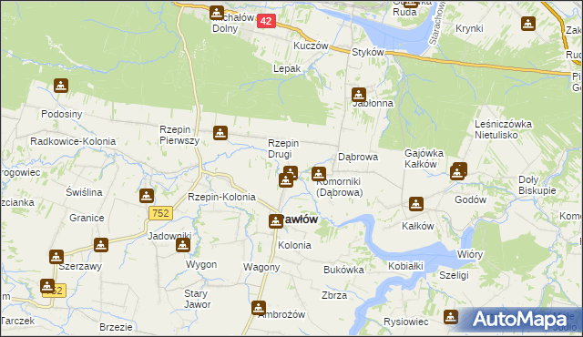 mapa Pisarka, Pisarka na mapie Targeo