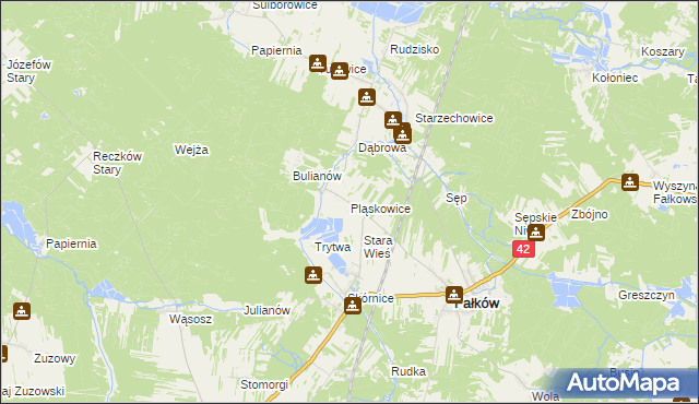 mapa Pląskowice, Pląskowice na mapie Targeo