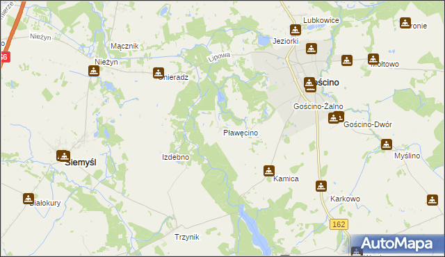 mapa Pławęcino, Pławęcino na mapie Targeo