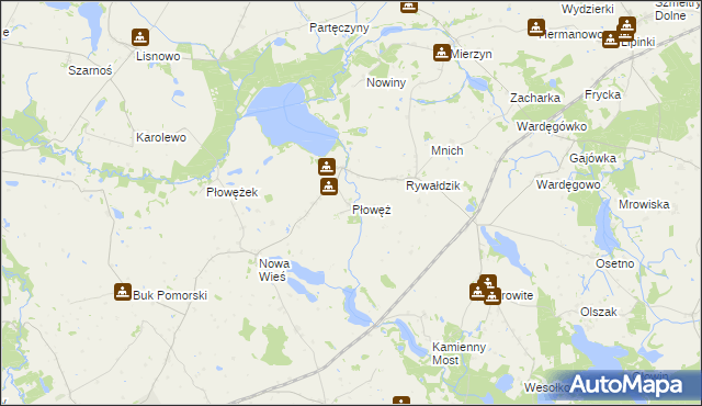 mapa Płowęż, Płowęż na mapie Targeo