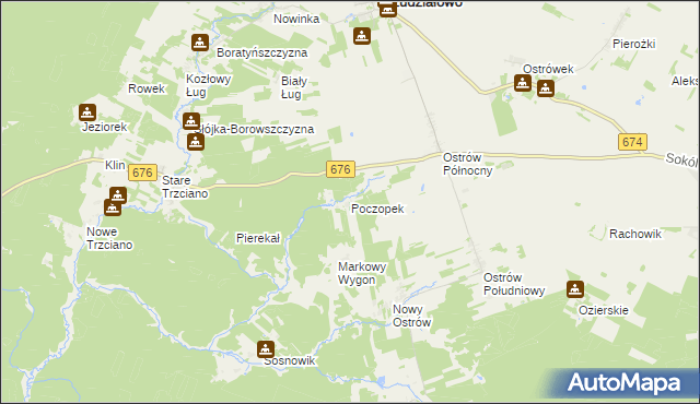 mapa Poczopek, Poczopek na mapie Targeo