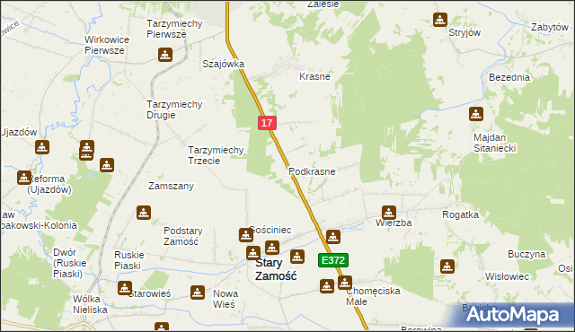 mapa Podkrasne, Podkrasne na mapie Targeo