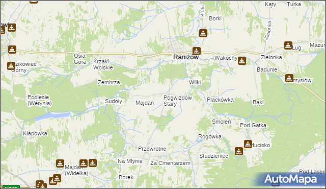 mapa Pogwizdów Stary, Pogwizdów Stary na mapie Targeo