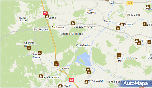 mapa Polki-Teklin, Polki-Teklin na mapie Targeo