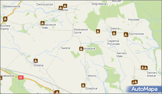 mapa Polkowskie, Polkowskie na mapie Targeo