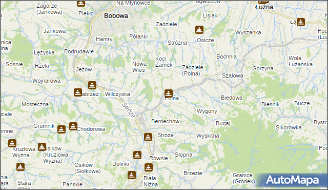 mapa Polna, Polna na mapie Targeo