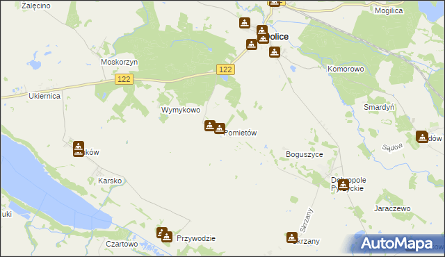 mapa Pomietów, Pomietów na mapie Targeo