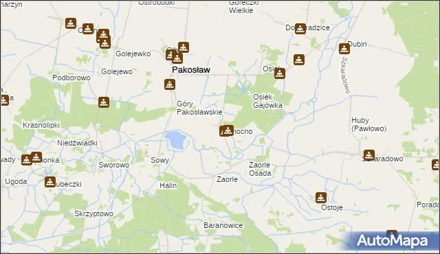 mapa Pomocno, Pomocno na mapie Targeo