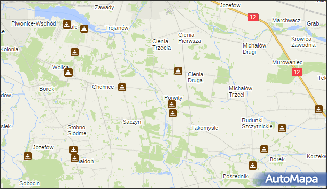 mapa Porwity, Porwity na mapie Targeo