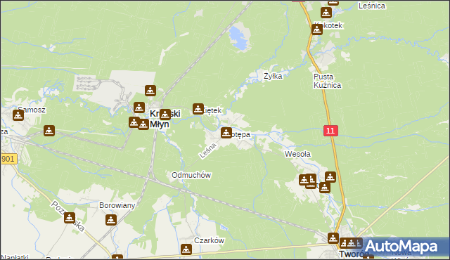 mapa Potępa, Potępa na mapie Targeo