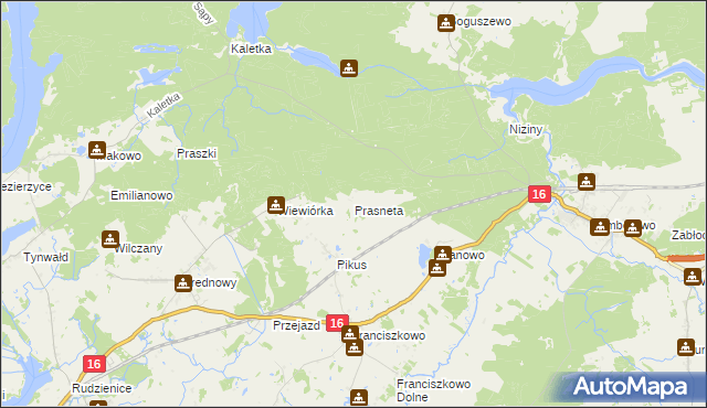 mapa Prasneta, Prasneta na mapie Targeo