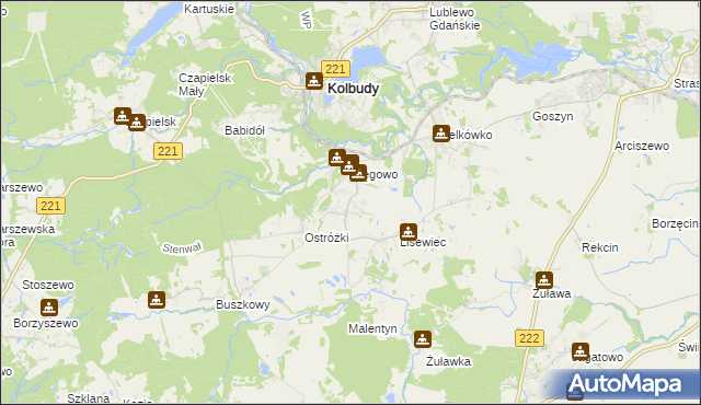 mapa Pręgowo Górne, Pręgowo Górne na mapie Targeo