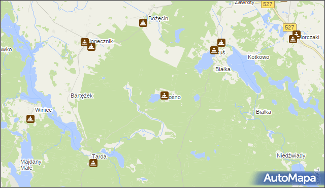mapa Prośno, Prośno na mapie Targeo