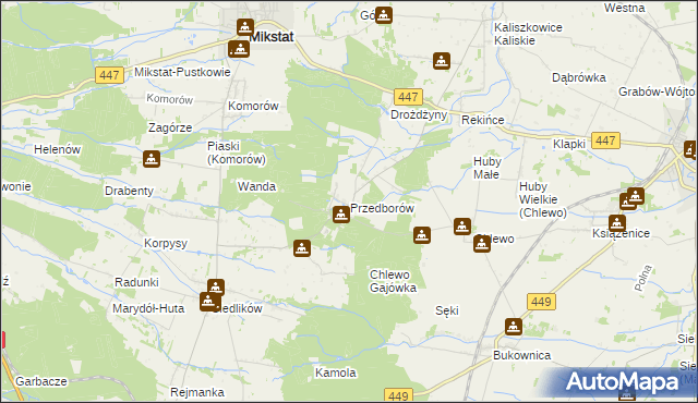 mapa Przedborów, Przedborów na mapie Targeo