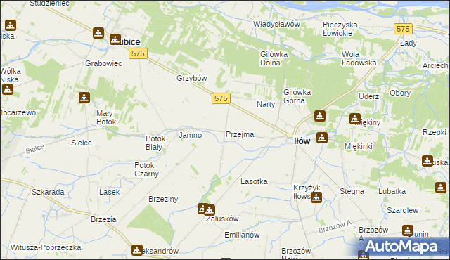 mapa Przejma gmina Iłów, Przejma gmina Iłów na mapie Targeo