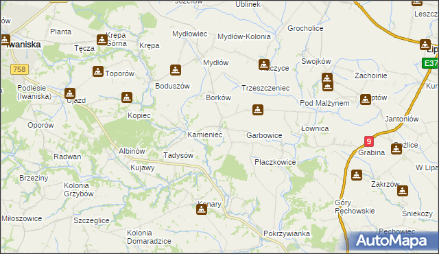 mapa Przepiórów, Przepiórów na mapie Targeo