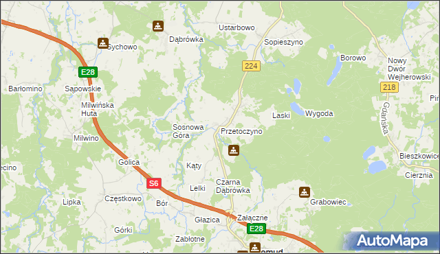 mapa Przetoczyno, Przetoczyno na mapie Targeo