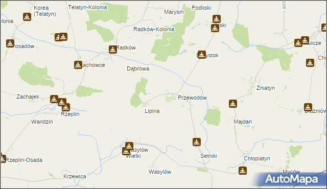 mapa Przewodów Osada, Przewodów Osada na mapie Targeo