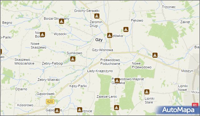 mapa Przewodowo Poduchowne, Przewodowo Poduchowne na mapie Targeo