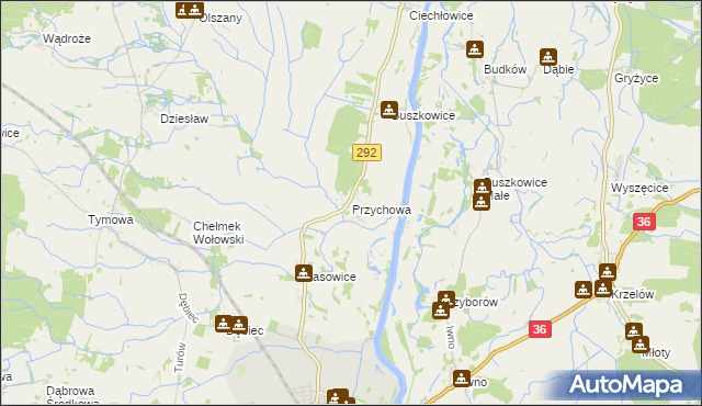 mapa Przychowa, Przychowa na mapie Targeo