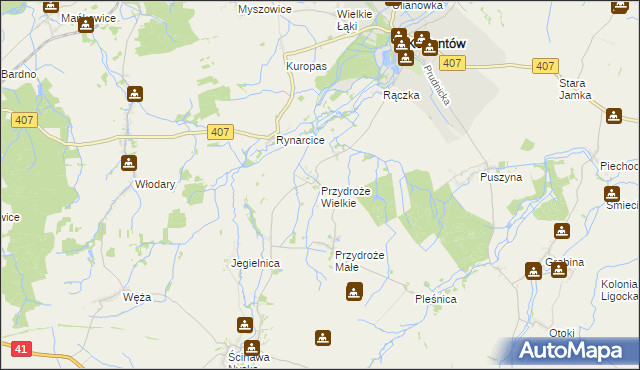 mapa Przydroże Wielkie, Przydroże Wielkie na mapie Targeo