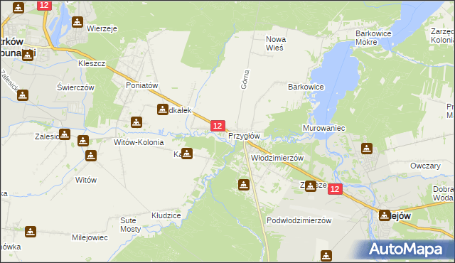 mapa Przygłów, Przygłów na mapie Targeo