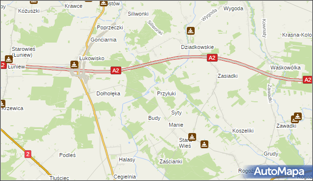 mapa Przyłuki, Przyłuki na mapie Targeo