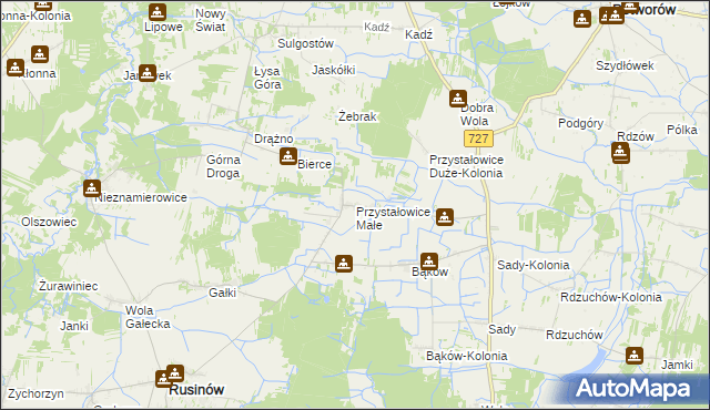 mapa Przystałowice Małe, Przystałowice Małe na mapie Targeo