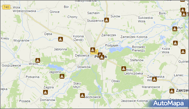 mapa Przytyk, Przytyk na mapie Targeo