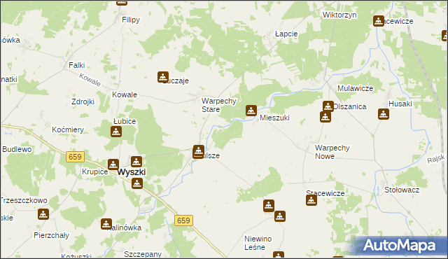 mapa Pulsze Gajówka, Pulsze Gajówka na mapie Targeo