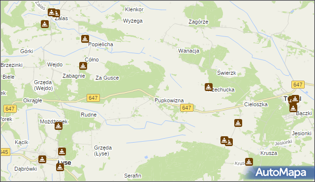 mapa Pupkowizna, Pupkowizna na mapie Targeo