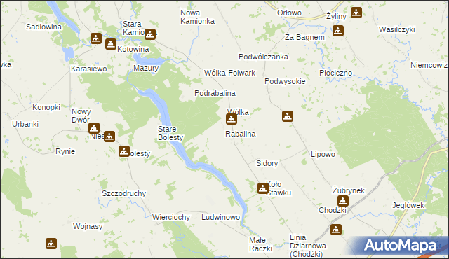mapa Rabalina, Rabalina na mapie Targeo