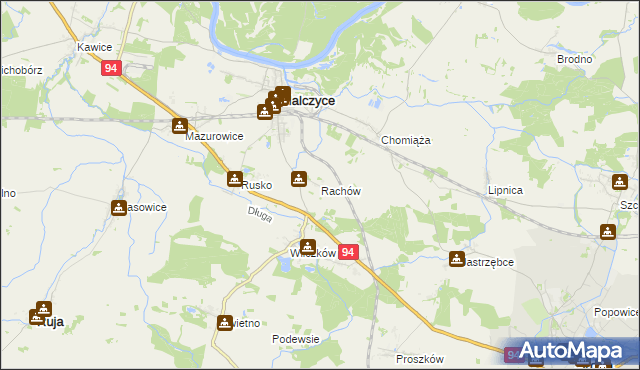 mapa Rachów, Rachów na mapie Targeo