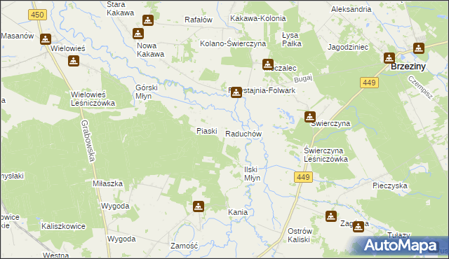mapa Raduchów, Raduchów na mapie Targeo